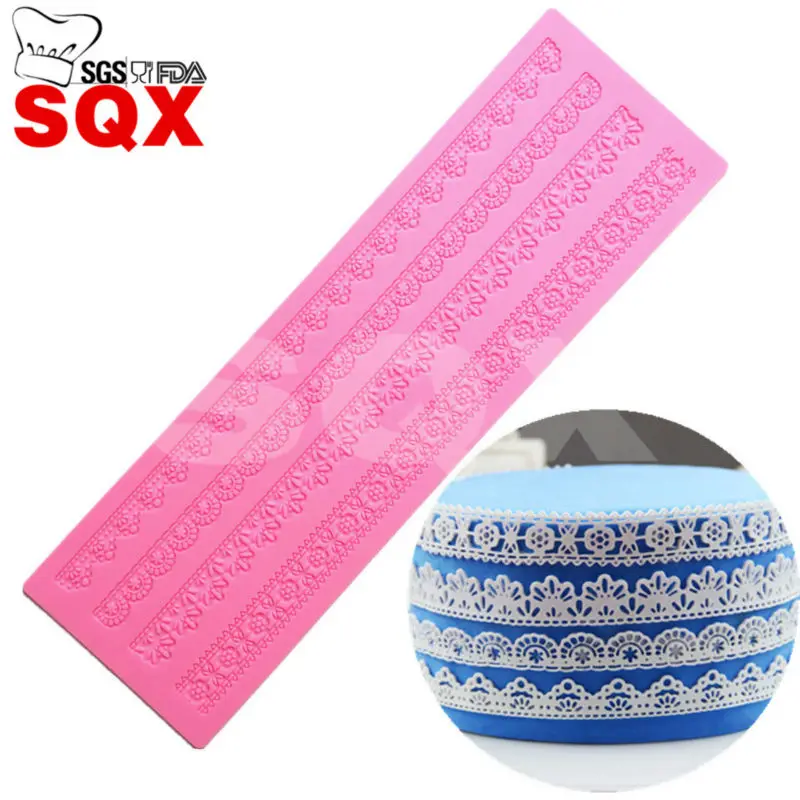 Цветок листьев Кружева силиконовая форма шоколадный помадка украшения торта