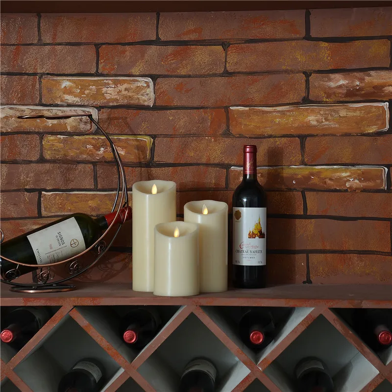 Набор из 3 Луминара потухший Свечи Непламено Настоящее Воск перемещение