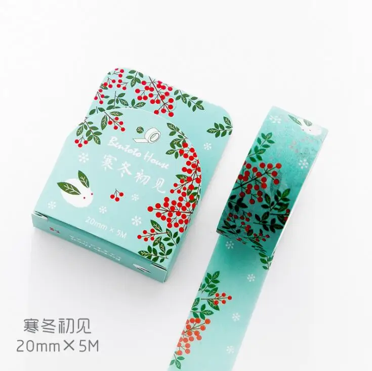 Японский стиль цветы дом Fuji Васи клейкие ленты DIY Скрапбукинг наклейка этикетка маскирующая лента школьные офисные принадлежности - Цвет: 04