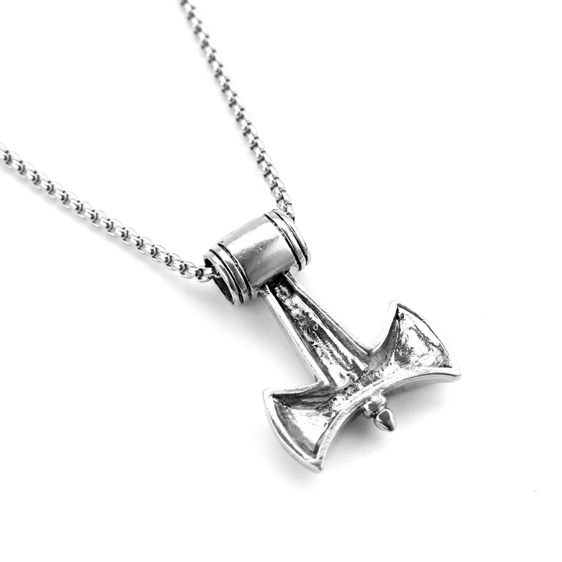 Панк винтажная цепочка викингов Odin's Ravens Of Thor's Hammer Mjolnir скандинавский топор