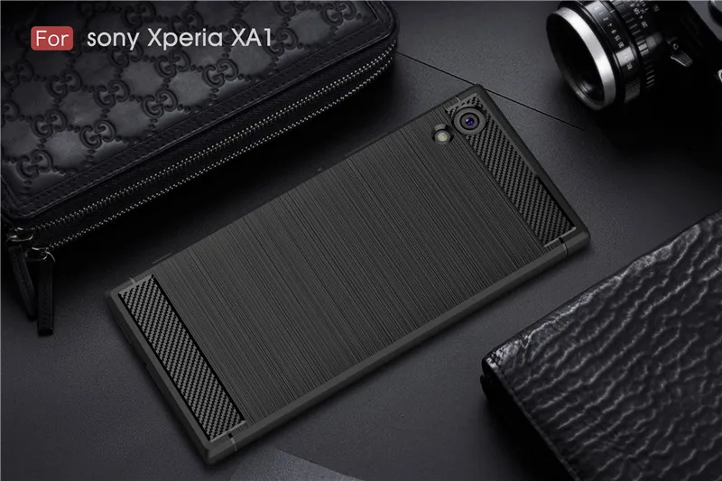 Матовый чехол из углеродного волокна для Sony XA1 G3112 G3116 Мягкая силиконовая задняя