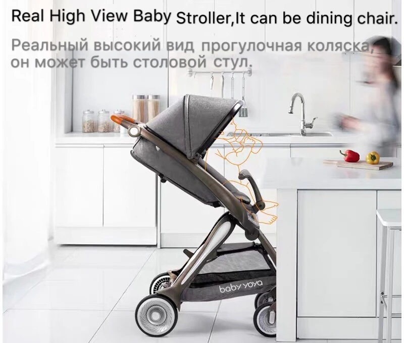 2019 детская коляска babyyoya с высоким обзором очень Прохладный дизайн и светодиодный
