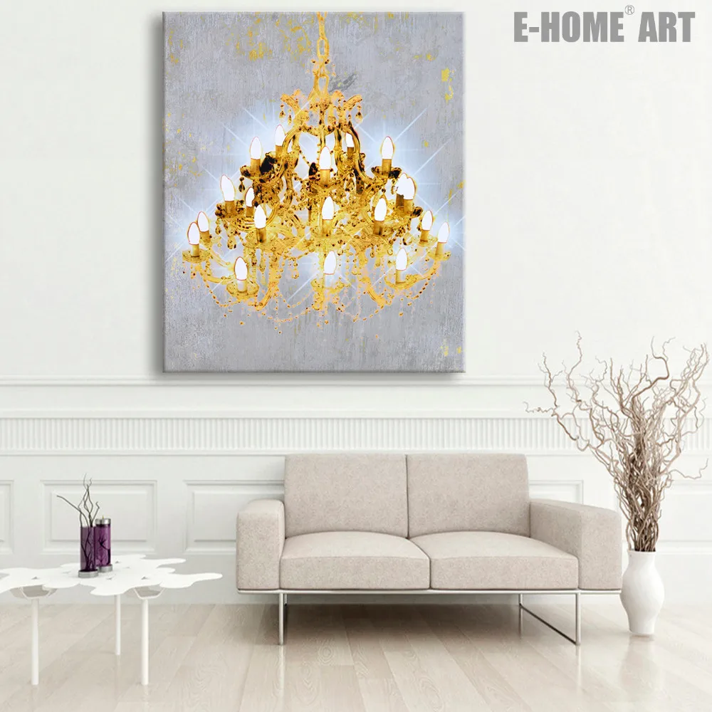 Бесплатная доставка холсты печатает Люстра светодиодный мигает оптического