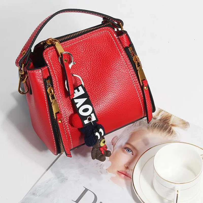 Женская сумка новинка 2019 Кожаная мини-сумка в Корейском стиле для отдыха через