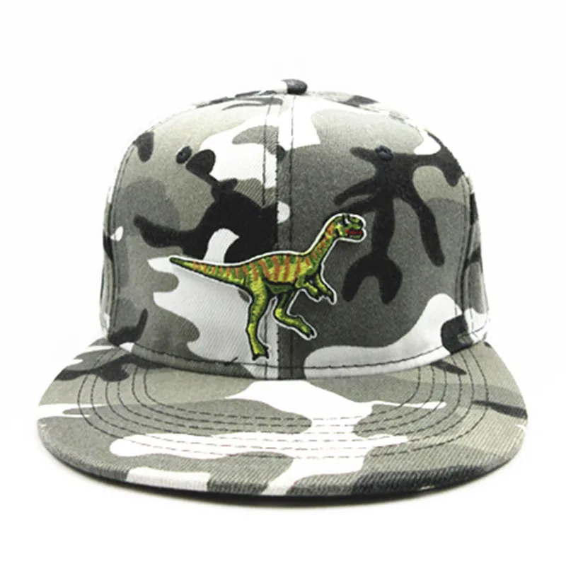 LDSLYJR хлопковая бейсболка с вышивкой динозавра Кепка в стиле хип хоп регулируемые