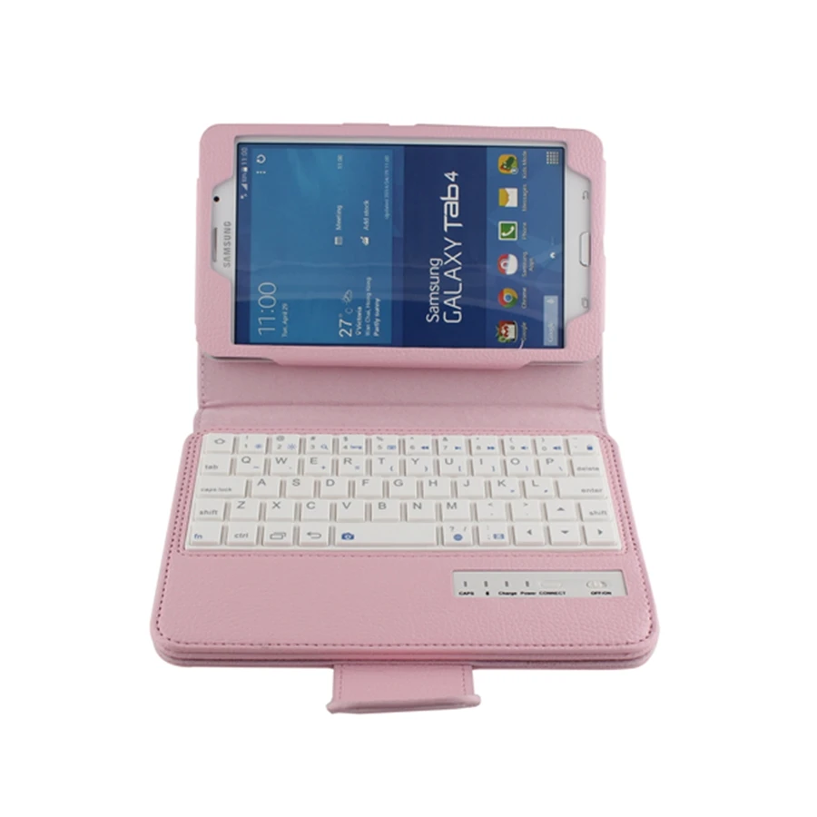Для Samsung Galaxy Tab 4 7 0 T230 беспроводной чехол с клавиатурой Bluetooth для кожаный флип