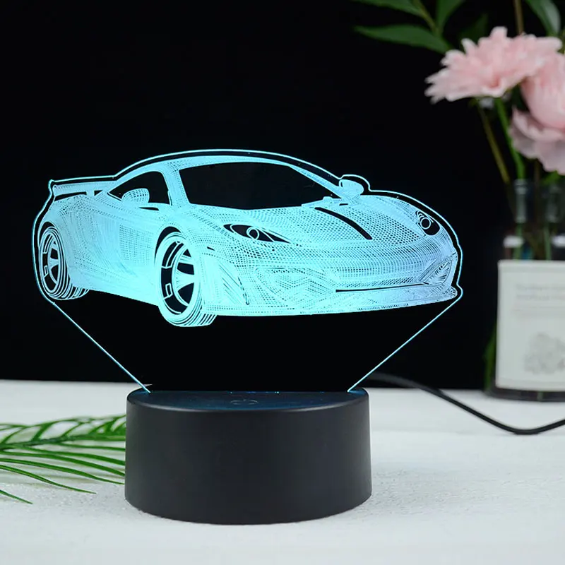 5 Автомобильный 3D светильник креативный 3D светодиодный ночник s Новинка Иллюзия ночник 3D иллюзия настольная лампа для дома декоративный светильник - Испускаемый цвет: 5