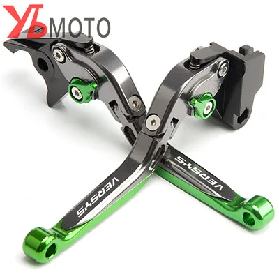 Titanium-green CNC Алюминий зеленые аксессуары мотоцикл Рычаги Тормозная система сцепления для Kawasaki VERSYS1000 VERSYS650 VERSYS 650 1000 - Цвет: Titanium-green