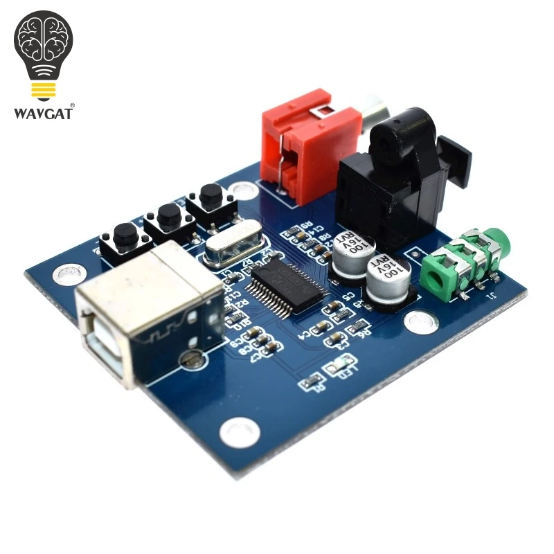 WAVGAT PCM2704 USB DAC оптический коаксиальный аналоговый выход для Raspberry Pi Raspbian RaspBMC Windows 7