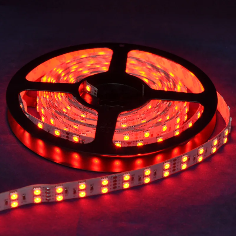 5 м DC 12 V 600Led 120led/M Водонепроницаемая SMD 5050 RGB теплая белая светодиодная лента двухрядная гибкая лента с пультом дистанционного управления