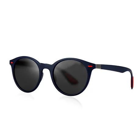 P4296 Blue Red Поляризационные солнцезащитные очки UV400, мужские очки для вождения, Мужские Винтажные Солнцезащитные очки для женщин, круглые солнцезащитные очки Glasse Oculos lunette de soleil - Цвет линз: P4296 Blue Red