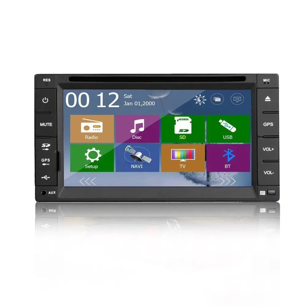 Универсальный 6 2 &quotHD gps навигатор Автомобильный DVD CD Видео плей двойной Din в тире