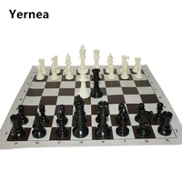 yernea international standard chess game set competition king 97mm3 82inch large plastic chess set with chessboard 4 rear game