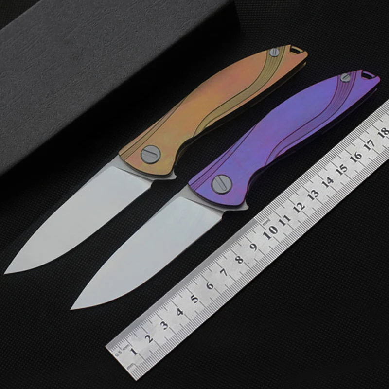 MK Neon D2 стальной складной нож 59 60hrc вакуумная термообработка острый походный