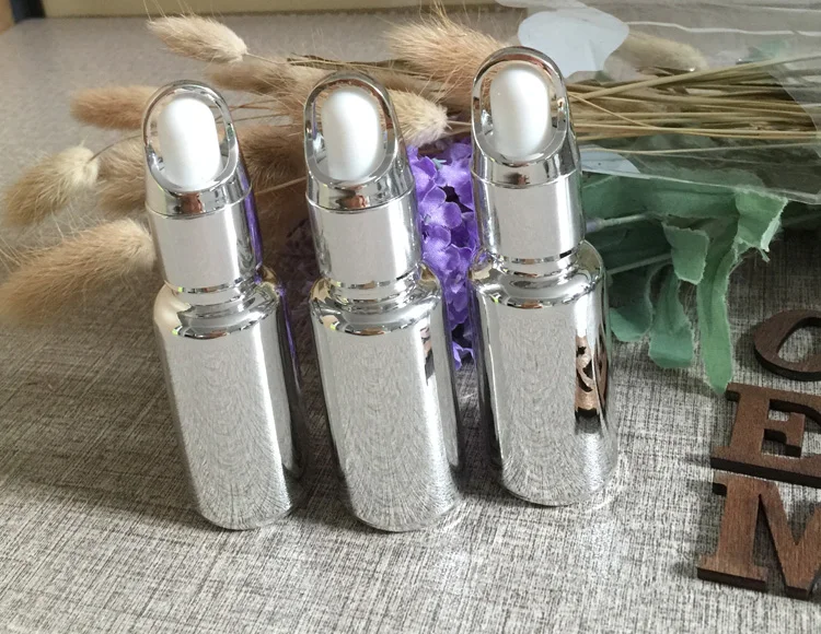 

15ml silver plated glass dropper bottle,dropper container,essentical oil bottle empty refillable cosmetics bottles wholesale