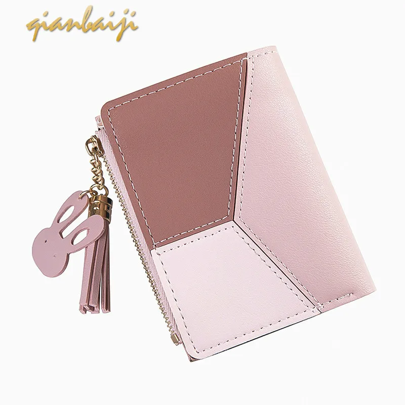 

Slim Woman Wallet Women Womens Wallets And Purses Short Fund Ma'am Zipper Schoolgirl Small Card Purse Handbag Mini Bag