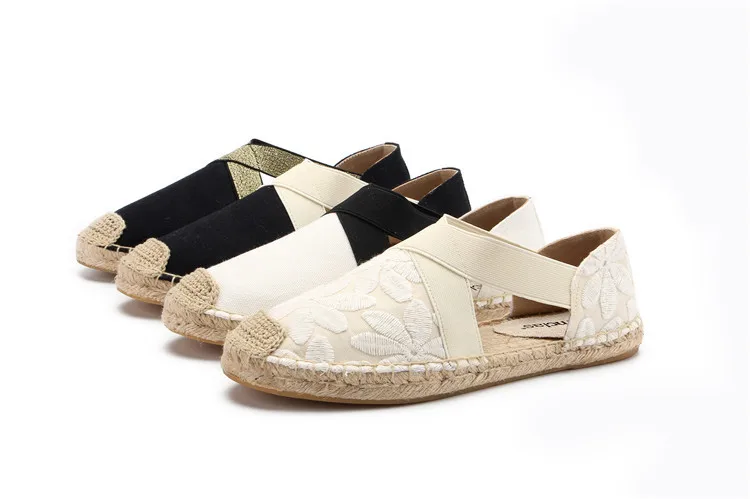 Новинка года; Alpargatas espadrilles; удобные слипоны с рисунком; Женские Повседневные тапочки; дышащие льняные парусиновые тапочки для девочек