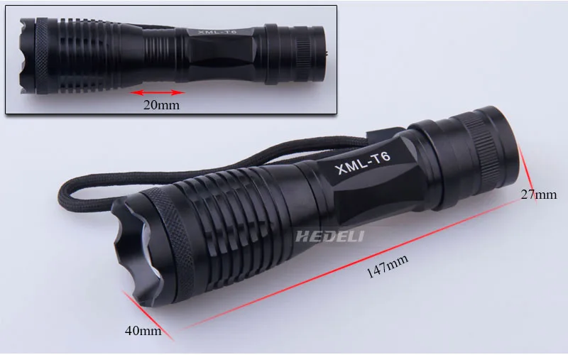 Светодиодный фонарик Zoomable In and Out фонарь a Linterna Led подходит для 18650 или AAA батарея