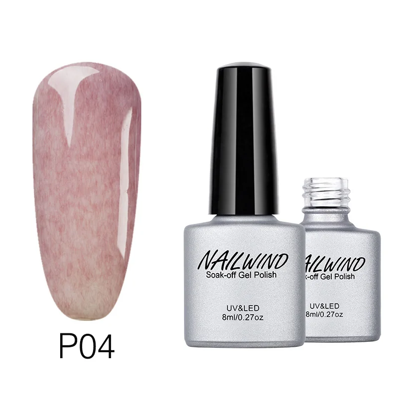 NDP04 NAILWIND 8 мл искусственный мех серия лак для ногтей 01-26 верхнее Базовое покрытие необходимое для дизайна ногтей УФ маникюр замачиваемый полуперманентный гель лак - Цвет: NDP04