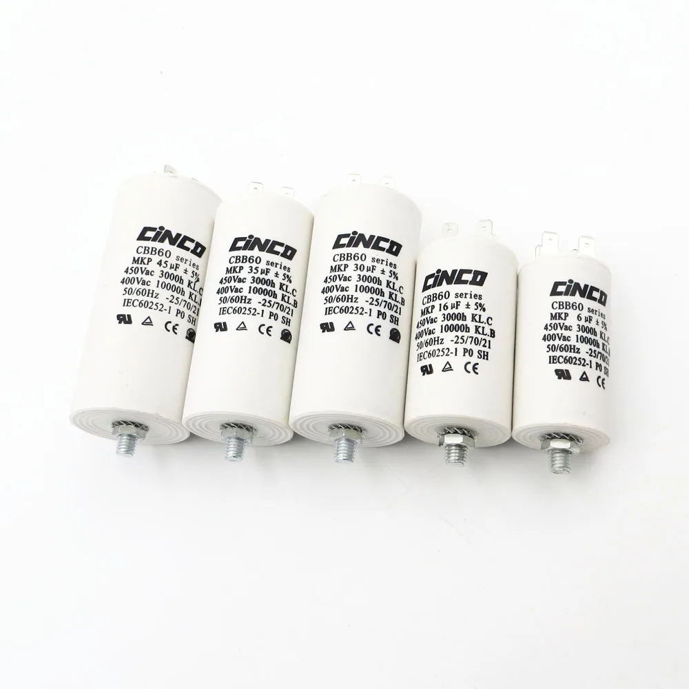 5 мкФ 6 7 8 10 12 14 15 16 18 20 25 30 35 40 45 50 60 Икар CBB60 400 V 450VAC конденсатор моторного