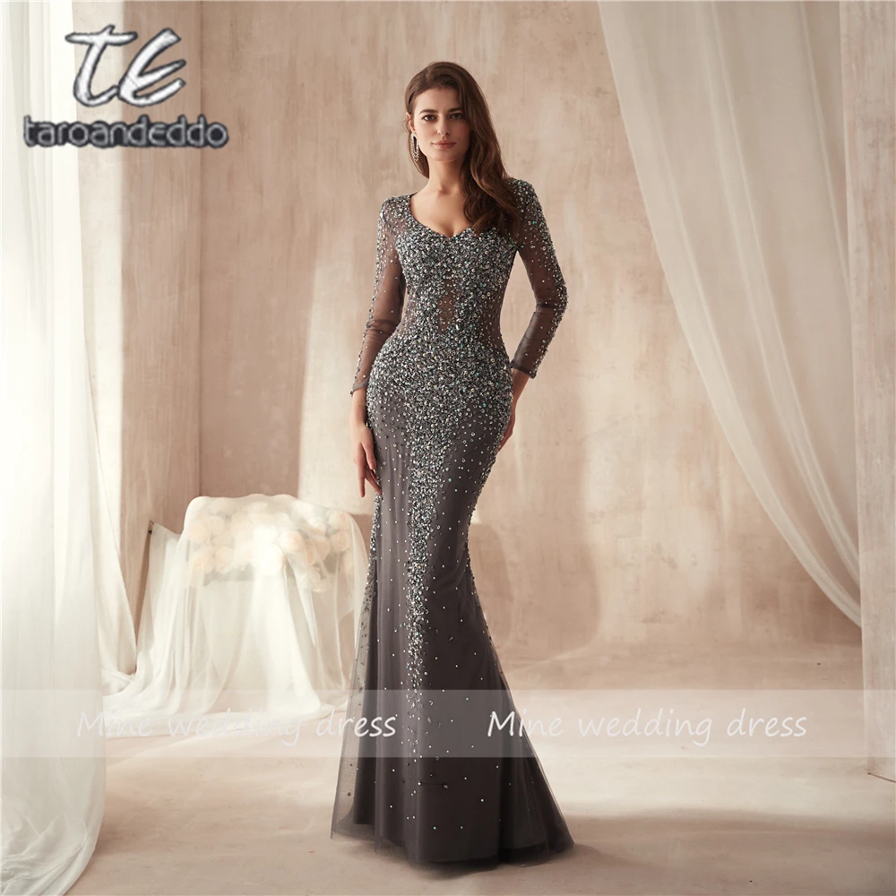 Платье для выпускного вечера с v образным вырезом блестящее платье длинными