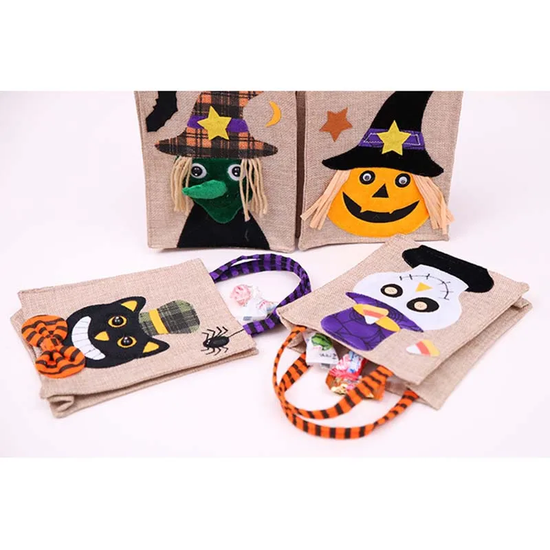 4 стиля на Хэллоуин с надписью Trick or treat Тыква привидение Паук Детская