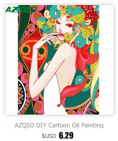 Картина azqsd по номерам краски АФРИКАНСКАЯ ДЕВУШКА DIY Холст Картина Ручная Краска ed масляная краска ing украшение дома K438