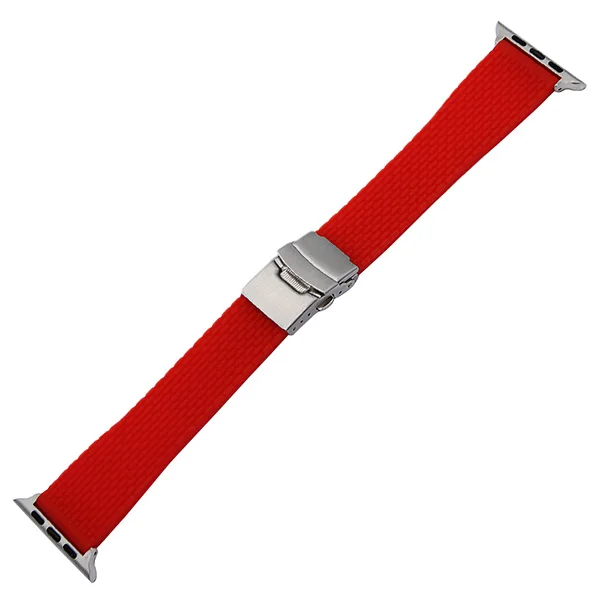 Силиконовый резиновый ремешок для часов iWatch Apple Watch 38 мм 40 мм 42 мм 44 мм ремешок серии 5 4 3 2 1 стальной защитный браслет с застежкой