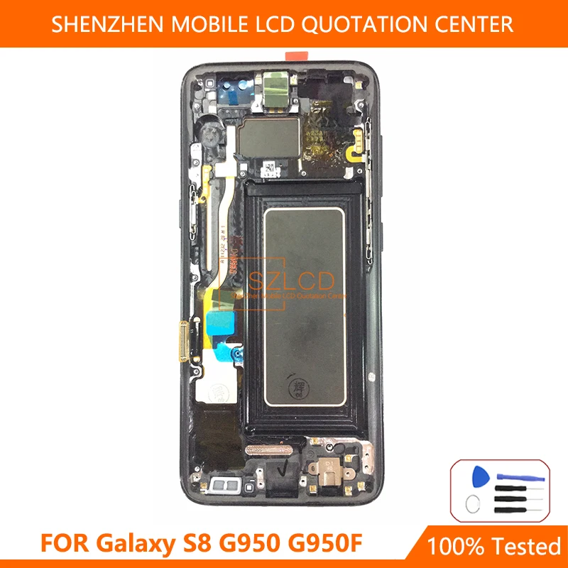 5 8 &quotОригинал AMOLED Замена для SAMSUNG Galaxy S8 G950 G950F Сенсорный экран планшета с