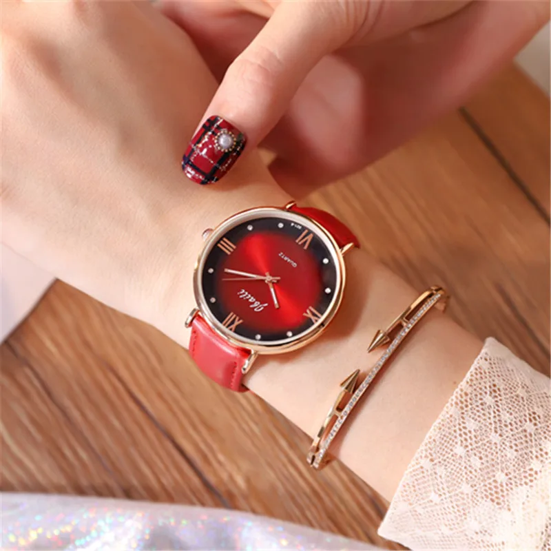 Женские часы 2018 роскошные женские ведущей марки с Циферблатом из розового золота