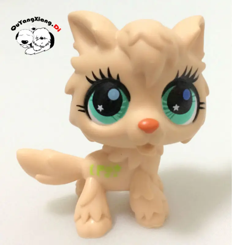 CWG048 Pet Shop животного волк коричневый загар Хаски Timberwolf зеленые глаза красный нос