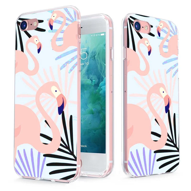 Мягкий чехол для телефона MLCRIYG iPhone 6 S Plus 7 8 X TPU цветной с изображением пламени