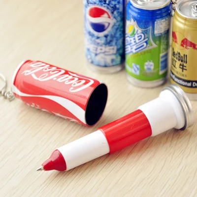 1 шт. Новинка кокс банок для напитков шариковая ручка Милая телескопическая синяя