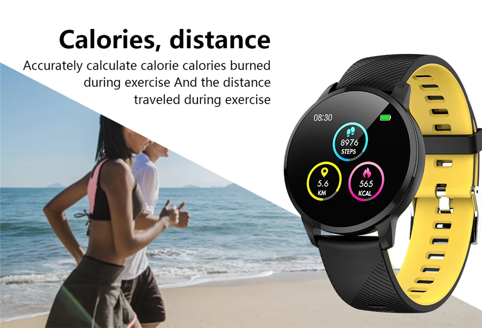 Спортивный смарт браслет LIGE с монитором сердечного ритма и артериального