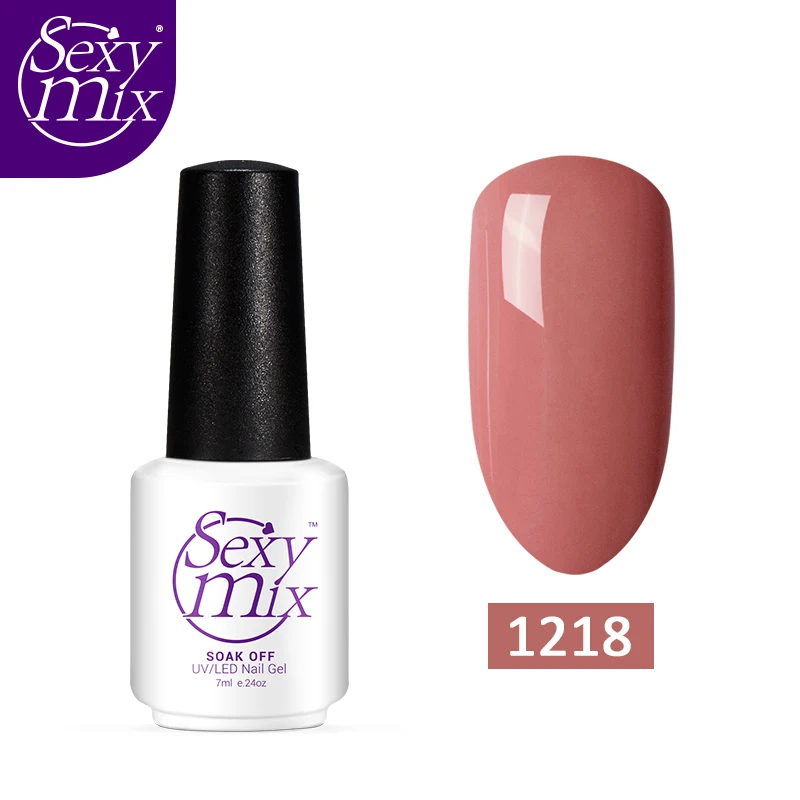 1218 Sexymix, 119 цветов, стойкий УФ-гель для ногтей, высокое качество, замачиваемый, для маникюра, лак для ногтей, для салона, УФ-эмаль, 7 мл, Гель-лак - Цвет: 1218