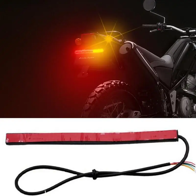 48 светодиодный 3528 3014 smd двойной цвет желтый красный свет лента для мотоцикла поворотник задний тормоз стоп водонепроницаемая лампа