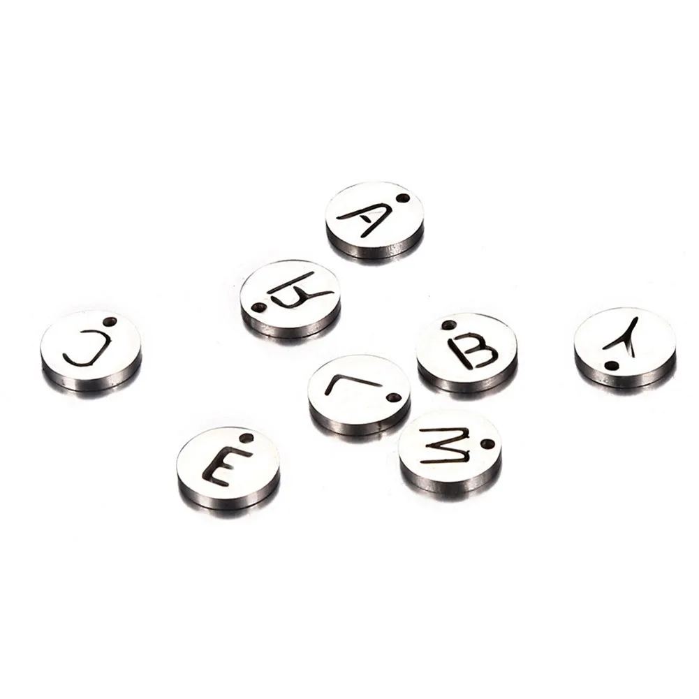 Подвески из нержавеющей стали золотого и серебряного цвета с круглыми