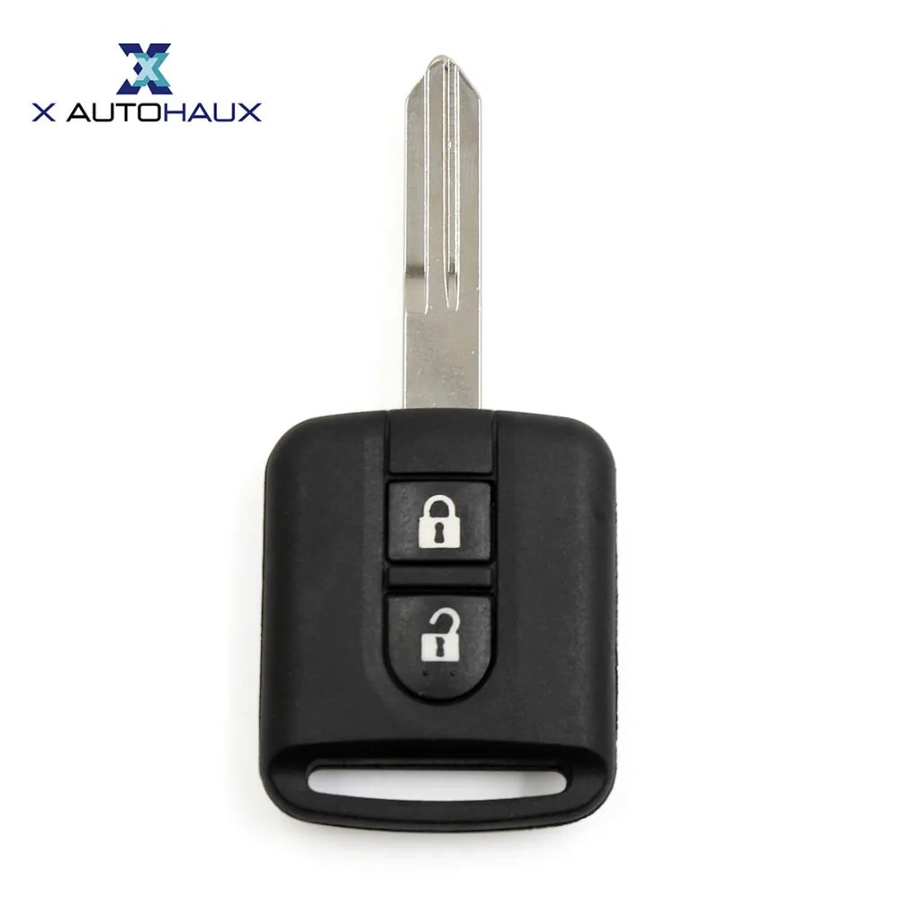 X AUTOHAUX 2 кнопки Uncut Корпус для дистанционного ключа замена оболочки для Nissan Qashqai J10 Navara 2006-2010 Patrol Cabster Micra K12