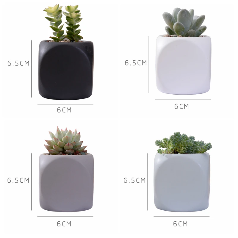 Набор из 4 цветочных горшков матового фарфора|plant pots ceramic|pot ceramicceramic flower |