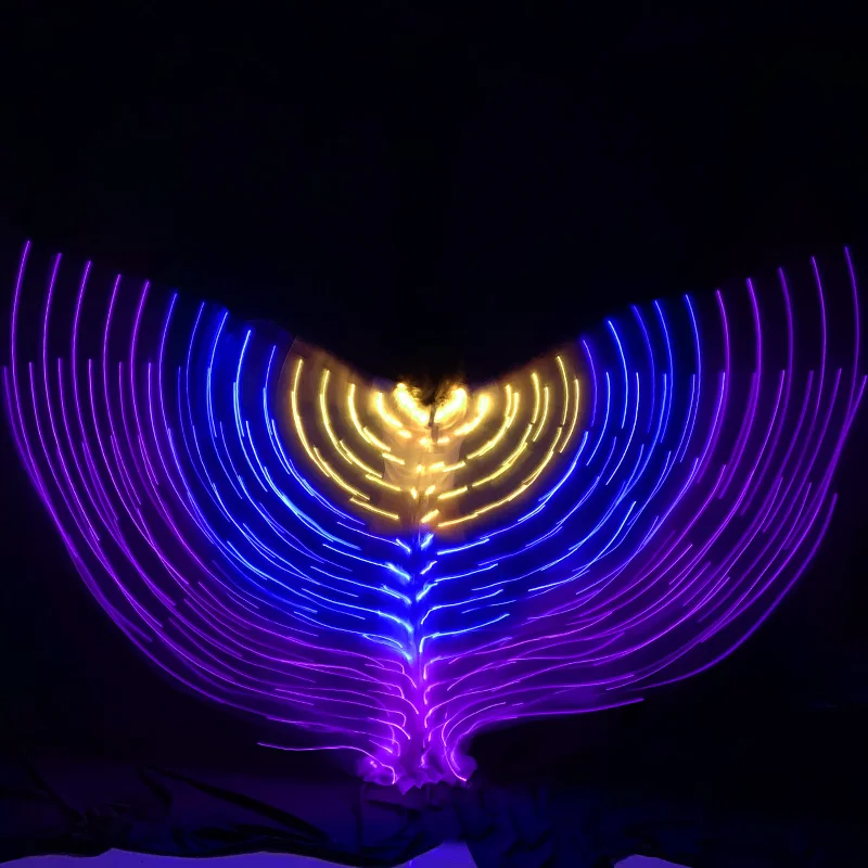 Для женщин светодиодный светильник крыльев Исиды костюмы для танца живота 360