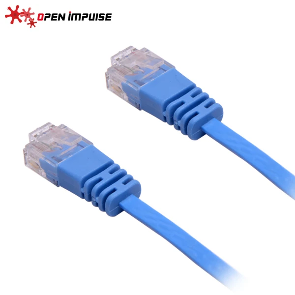 Открытый Impulse 2 м/6 6 футов Ультра тонкий Плоский CAT6 UTP Ethernet Патч Кабель синий