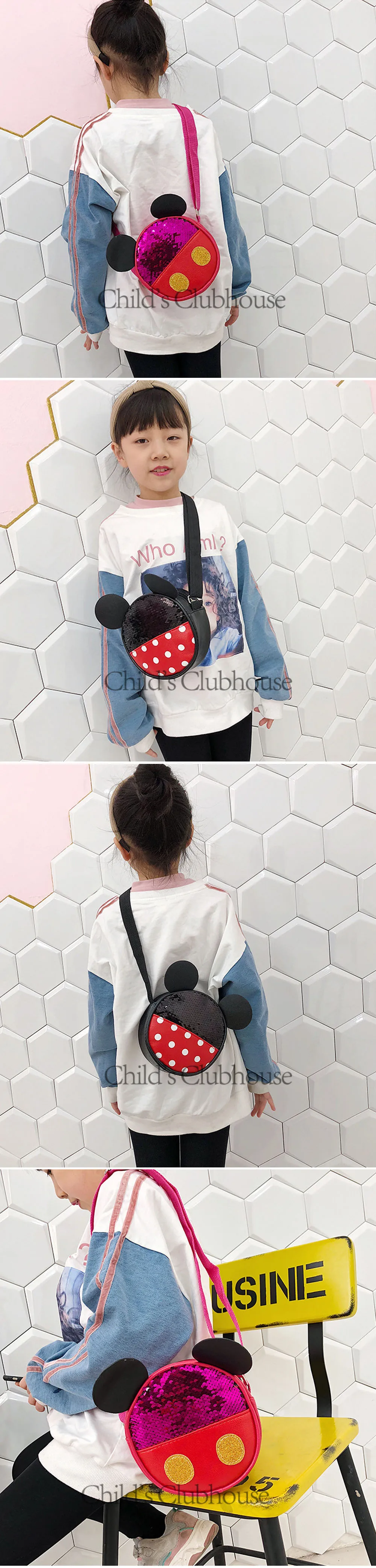 Мини-рюкзак disney с Микки Маусом, Набор сумок через плечо для девочек 2-5 лет, Детские диагональные сумки, подарки на день рождения