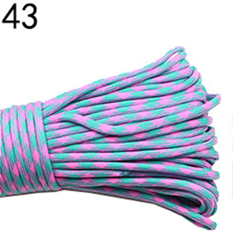 Color 43 Новинка 550 Паракорд парашютный шнур шнурок веревка для палатки Spec Тип 31 м(100 футов)/4 мм Паракорд для походов кемпинга 99 цветов - Цвет: Color 43