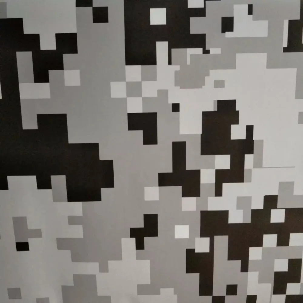 white digital Camo Car Wrap Film winter Camouflage ubran tiger Truck &amp boat Wrapping covering foil 1.52x10m/Roll |