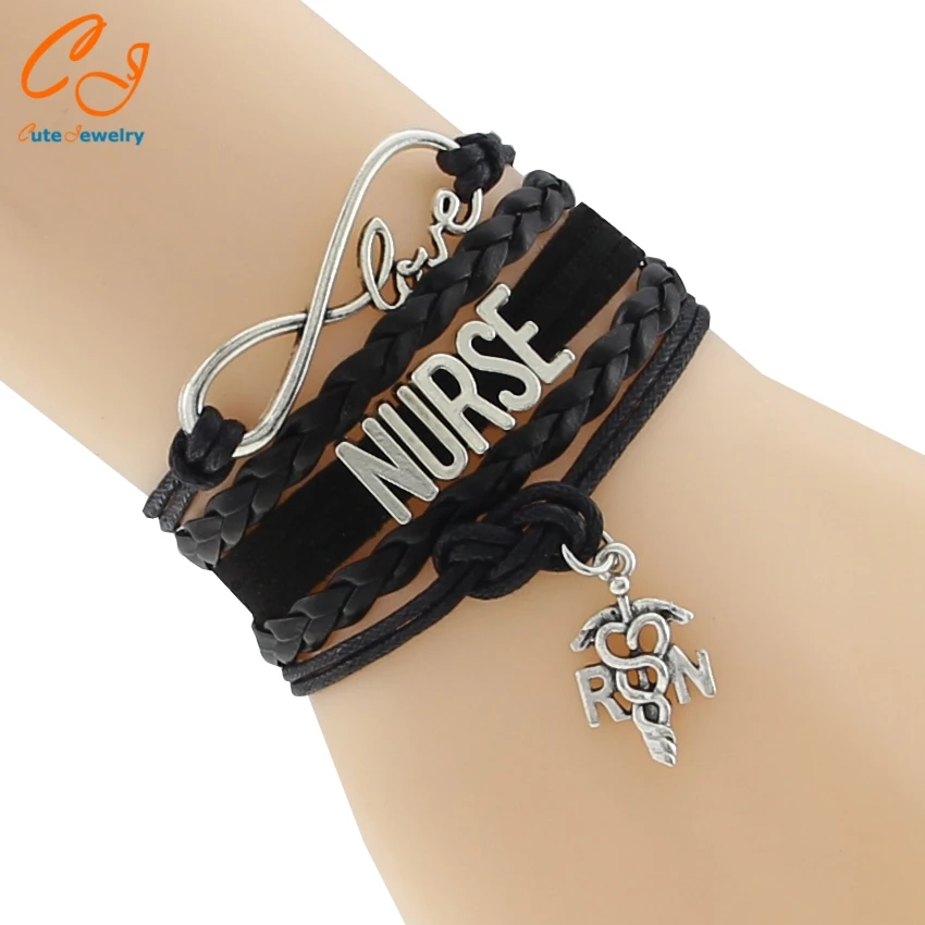 Infinity Love зарегистрированный браслет с надписью Nurse лучший подарок для медсестры