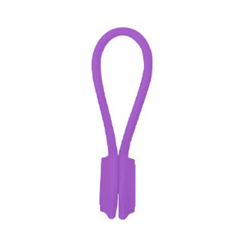 purple Органайзер для наушников, держатель для хранения, зажимы для кабеля, магнитный силиконовый кабель для гарнитуры, кабель для зарядки, провод для хранения данных - Цвет: purple