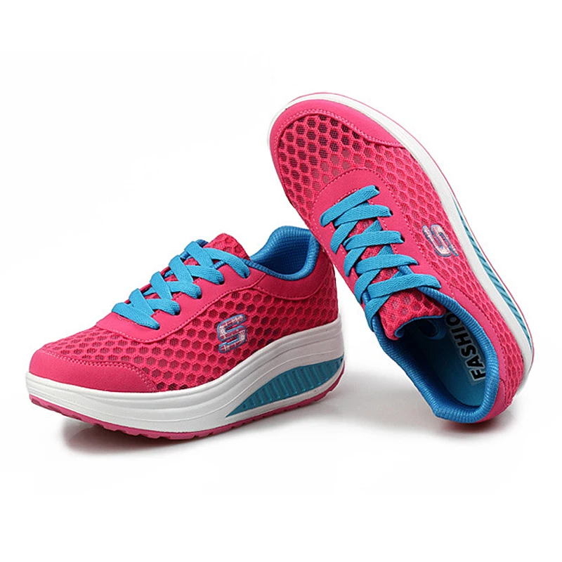 Женская обувь дышащие повседневные кроссовки на плоской подошве сетчатые 4 цвета