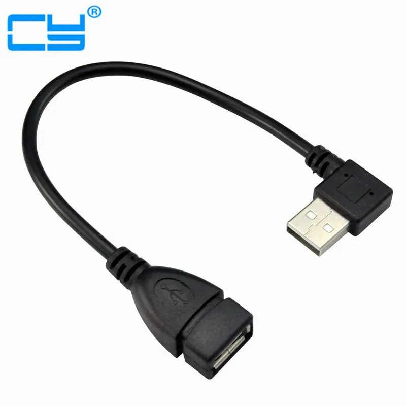 

USB 2.0 90 Degree Up & Down & Left & Right Angled Type A Male to Female Extension Converter Adapter Cable 20cm/0.2m