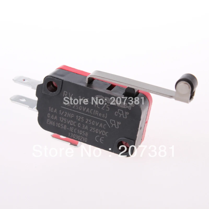 RV-166-1C25 SPDT Long Roller Hinge Lever 3 Pin Momentary Basic Limited Micro Switch* |