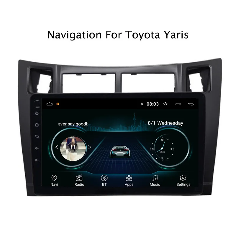 9 &quot2.5D IPS Android 8 1 автомобильный DVD GPS плеер для Toyota Yaris 2008 2009 2010 2011 Автомобильный